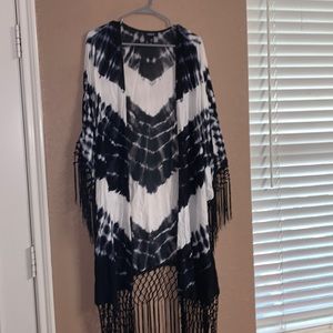 Black & White Kimono/Coverup